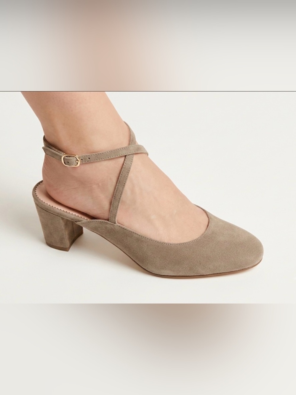 J.Crew Suede Ankle Strap Mule Pump's NWOT‎
